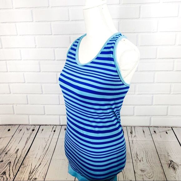 10/$25🦋 Athleta Blue Striped Racerback Tank - Size Small - Picture 3 of 8